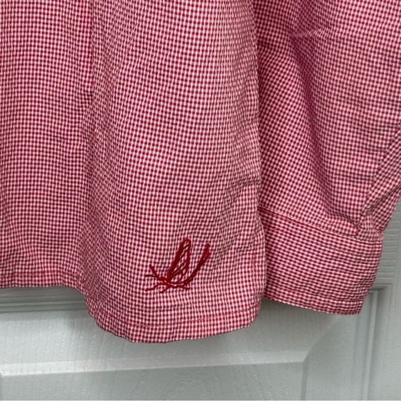 Orvis Women’s Long Sleeve Fishing Shirt Red Gingham Check Size XL - Picture 8 of 10